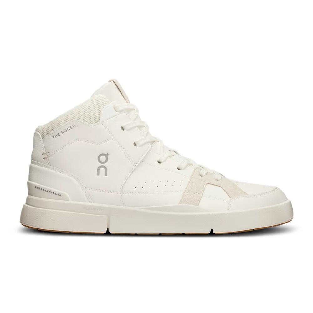 On Running Mens The Roger Clubhouse Sensa Mid-Top Trainers In Black Camo